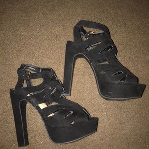Women’s Black Strappy Heels